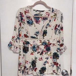Doe & Rae print blouse, medium